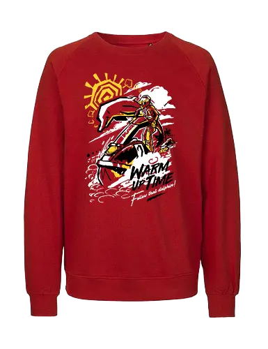 Warm up time (Text) - wave, race, gaming - Fairtrade Sweatshirt