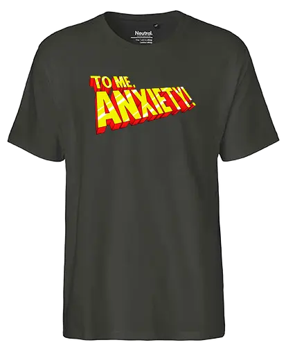 Anxiety 97 - comic, anxiety, mashup - Fairtrade T-Shirt