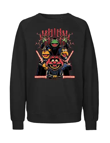 Evil Dark Puppets - puppet, space opera, mashup, evil - Fairtrade Sweatshirt