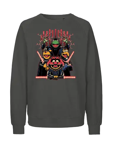 Evil Dark Puppets - puppet, space opera, mashup, evil - Fairtrade Sweatshirt