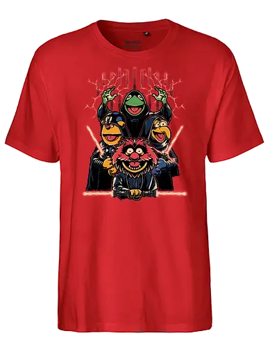 Evil Dark Puppets - puppet, space opera, mashup, evil - Fairtrade T-Shirt