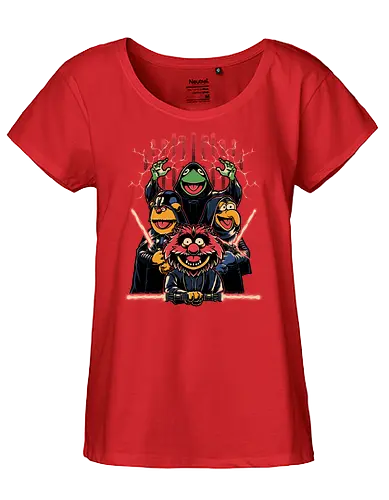 Evil Dark Puppets - puppet, space opera, mashup, evil - Fairtrade Girl Shirt