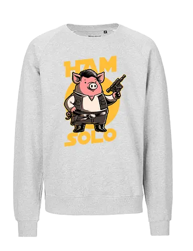 Space Captain Pig Smuggler - space opera, pig, wordplay, ham - Fairtrade Sweatshirt