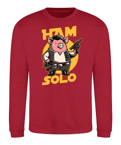 Space Captain Pig Smuggler - space opera, pig, wordplay, ham - Sweatshirt