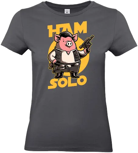 Space Captain Pig Smuggler - space opera, pig, wordplay, ham - Standard T-Shirt (Frauen)
