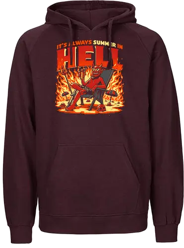 Summer in Hell - devil, hell, hölle, holidays, summer, sommer - Fairtrade Hoodie