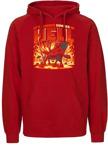 Summer in Hell - devil, hell, hölle, holidays, summer, sommer - Fairtrade Hoodie