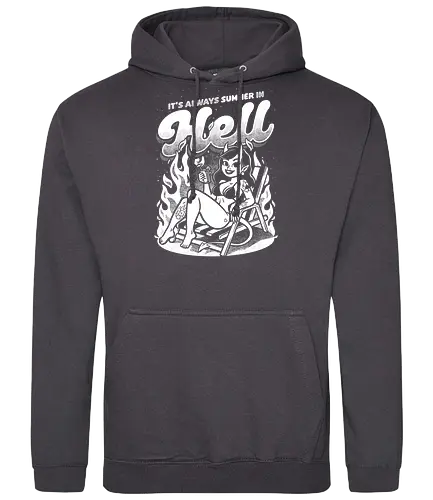 Summer Pinup Devil (White Version) - summer, sommer, devil, hölle, hell, holidays - Standard Hoodie