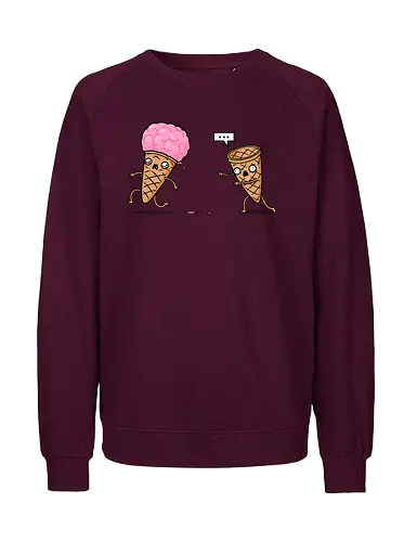 Empty Cone! - cone, eis, brains, zombie - Fairtrade Sweatshirt