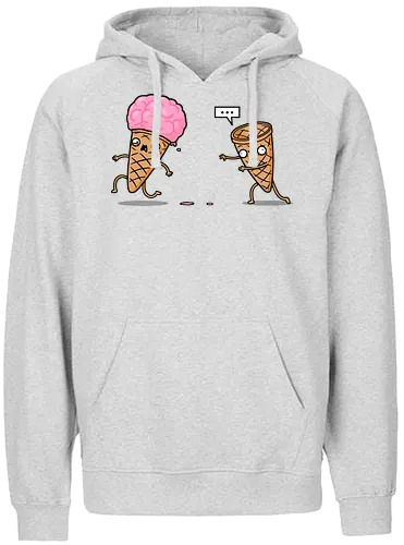Empty Cone! - cone, eis, brains, zombie - Fairtrade Hoodie