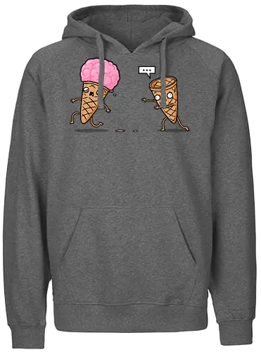 Empty Cone! - cone, eis, brains, zombie - Fairtrade Hoodie