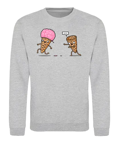 Empty Cone! - cone, eis, brains, zombie - Sweatshirt