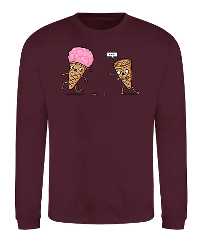Empty Cone! - cone, eis, brains, zombie - Sweatshirt