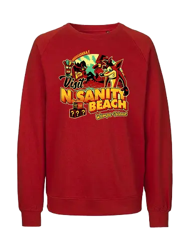 N. sane Beach - gaming, crash - Fairtrade Sweatshirt