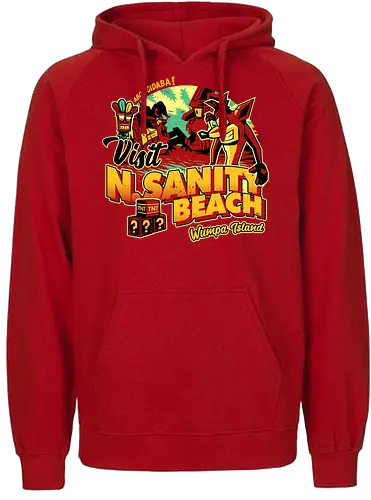 N. sane Beach - gaming, crash - Fairtrade Hoodie