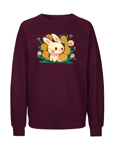 Dandelion Bunny - löwenzahn, frühling, blume, spring, bunny, kaninchen - Fairtrade Sweatshirt