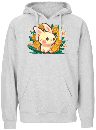 Dandelion Bunny - löwenzahn, frühling, blume, spring, bunny, kaninchen - Fairtrade Hoodie