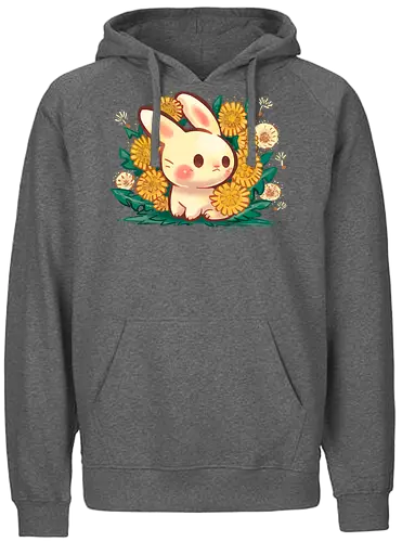 Dandelion Bunny - löwenzahn, frühling, blume, spring, bunny, kaninchen - Fairtrade Hoodie