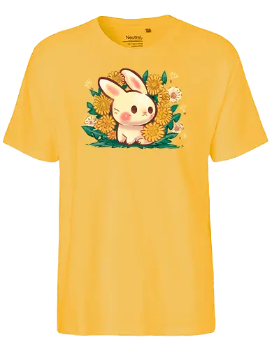 Dandelion Bunny - löwenzahn, frühling, blume, spring, bunny, kaninchen - Fairtrade T-Shirt
