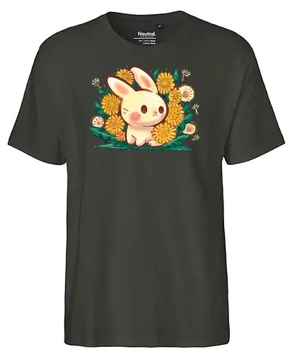 Dandelion Bunny - löwenzahn, frühling, blume, spring, bunny, kaninchen - Fairtrade T-Shirt