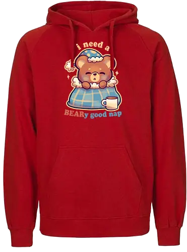 Beary Good Nap - bär, nap, schlafen, bear - Fairtrade Hoodie