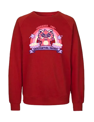 Embrace the Existential Dread - rainbow, panda, statement - Fairtrade Sweatshirt