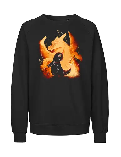 Negative fire - Drache, Dragon - Fairtrade Sweatshirt