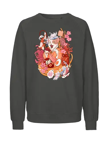 Fortune Ramen - fortune, luck, ramen, yokai, cat, katze - Fairtrade Sweatshirt