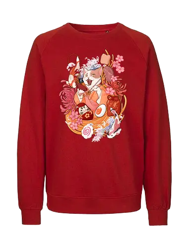 Fortune Ramen - fortune, luck, ramen, yokai, cat, katze - Fairtrade Sweatshirt