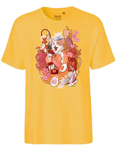 Fortune Ramen - fortune, luck, ramen, yokai, cat, katze - Fairtrade T-Shirt