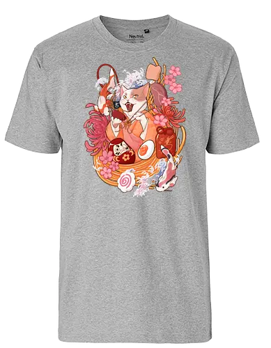 Fortune Ramen - fortune, luck, ramen, yokai, cat, katze - Fairtrade T-Shirt