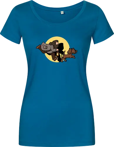 The Adventures of Rubeus - mashup, comic, tim, witchcraft, magic - Damen T-Shirt