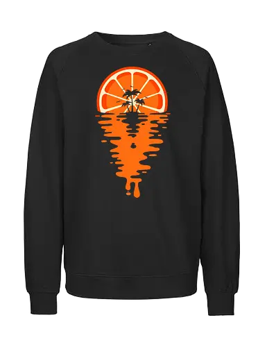 Sunset Orange Vaporwave - Sun, Ocn - Fairtrade Sweatshirt