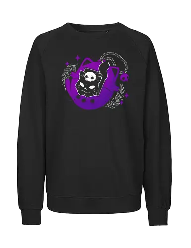 Black Cat Tamagotchi - Game - Fairtrade Sweatshirt