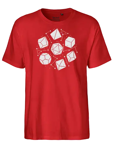 Galaxy Pen and Paper Dice - Space, RPG - Fairtrade T-Shirt