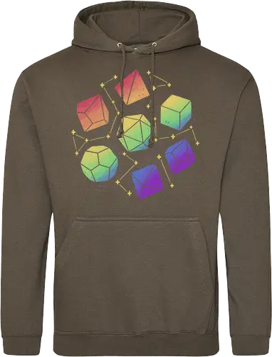 Rainbow Galaxy Pen and Paper Dice