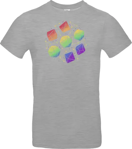 Rainbow Galaxy Pen and Paper Dice