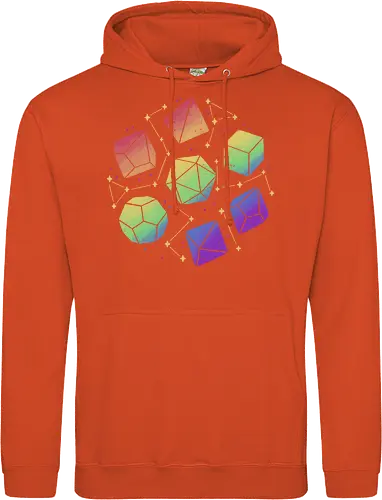 Rainbow Galaxy Pen and Paper Dice
