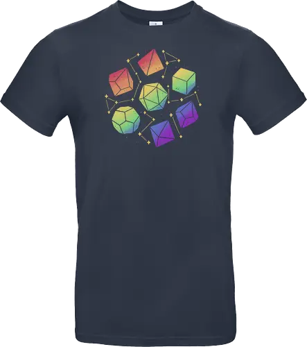 Rainbow Galaxy Pen and Paper Dice