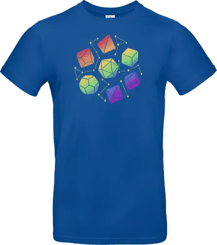 Rainbow Galaxy Pen and Paper Dice