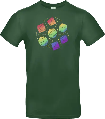 Rainbow Galaxy Pen and Paper Dice