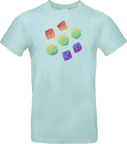 Rainbow Galaxy Pen and Paper Dice