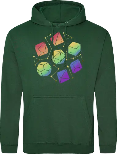 Rainbow Galaxy Pen and Paper Dice