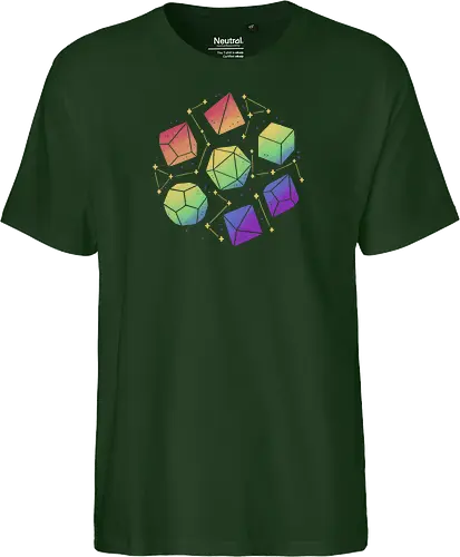 Rainbow Galaxy Pen and Paper Dice