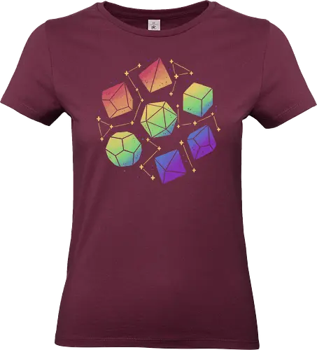 Rainbow Galaxy Pen and Paper Dice