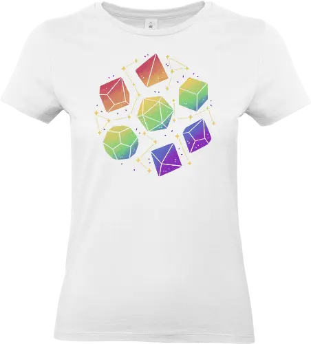 Rainbow Galaxy Pen and Paper Dice