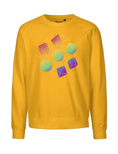 Rainbow Galaxy Pen and Paper Dice - RPG, Colorful - Fairtrade Sweatshirt