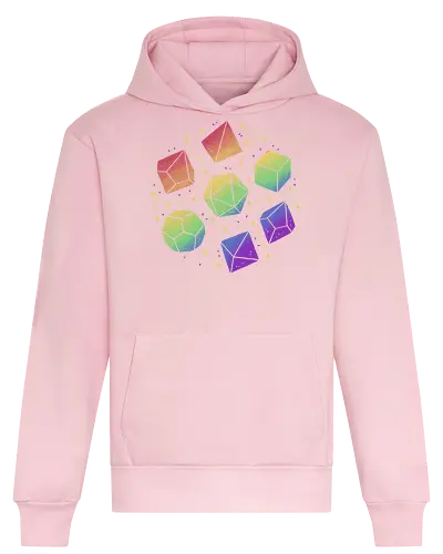 Rainbow Galaxy Pen and Paper Dice - RPG, Colorful - Heavyweight Hoodie