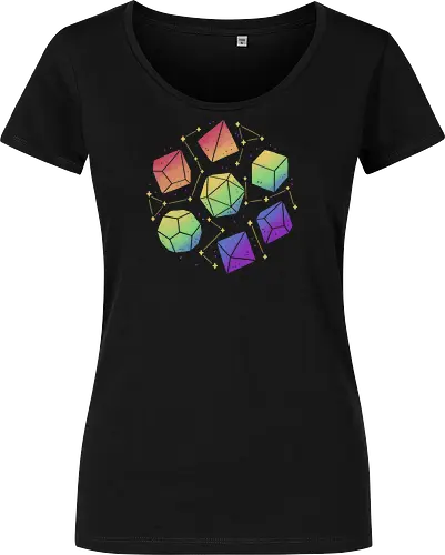 Rainbow Galaxy Pen and Paper Dice