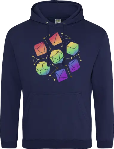 Rainbow Galaxy Pen and Paper Dice